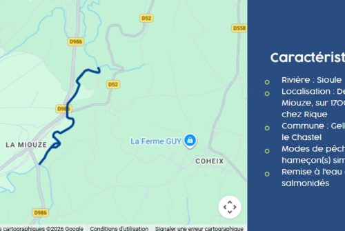 No-kill trail - Sioule at Saint-Pierre-le-Chastel