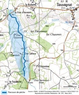 Fishing trail - Le Petit Sioulet at Pont d'Herment